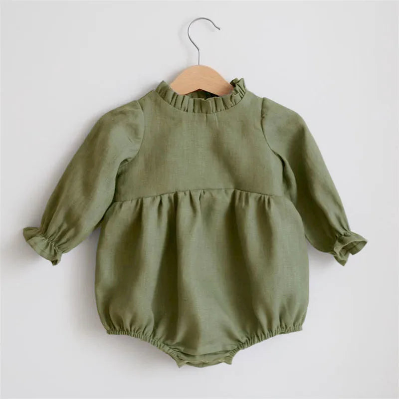 Baby Girl Clothes For 0-2Y Spring Soft Cotton Newborn Baby Girl Long Sleeves Romper Fashion Infant Clothing