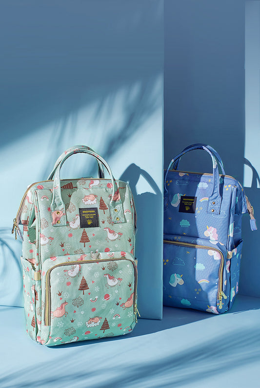 Print Pattern Diaper Bag Backpack