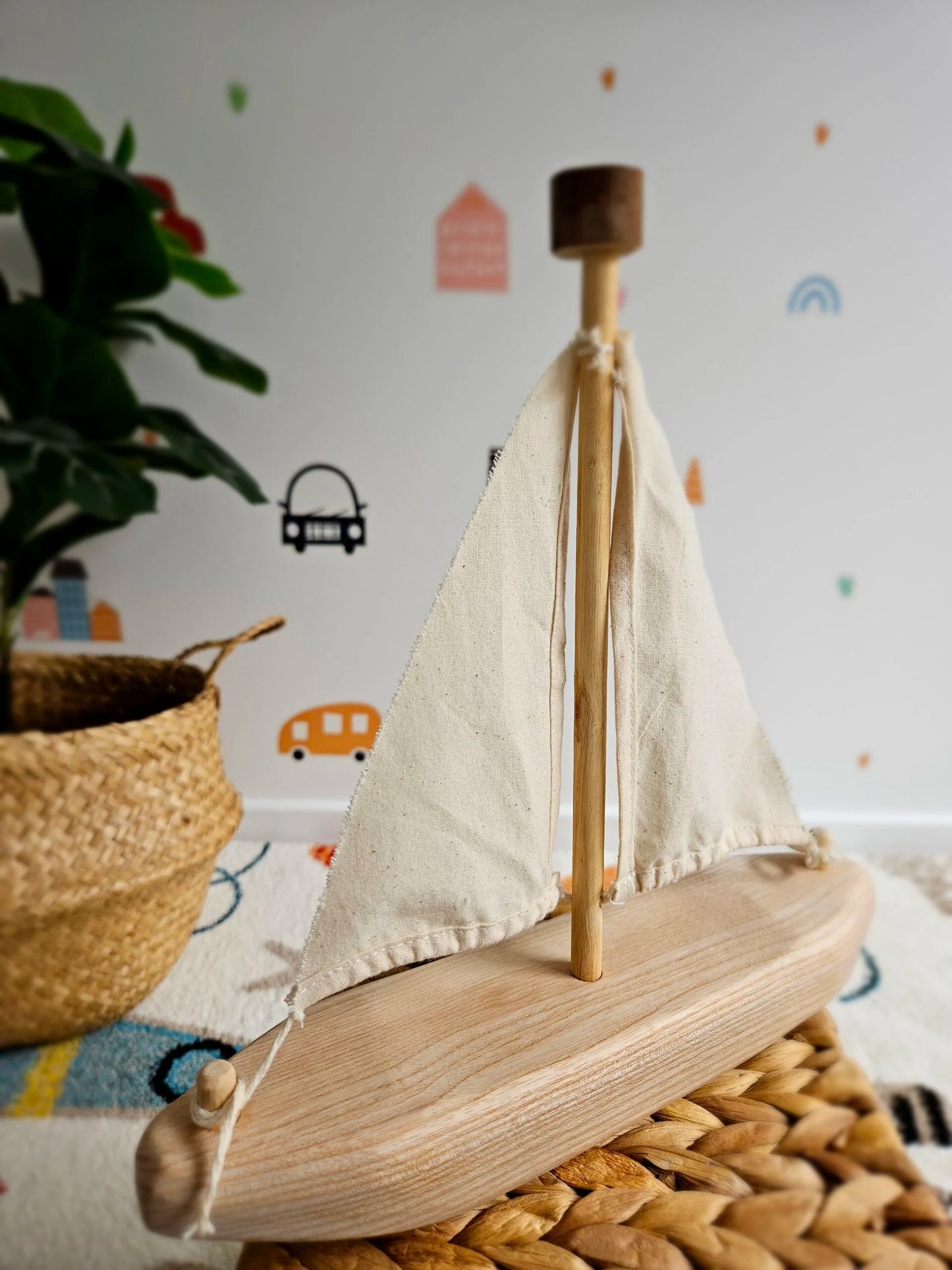 Wooden EcoVoyager Recycled Tree Sailing boat