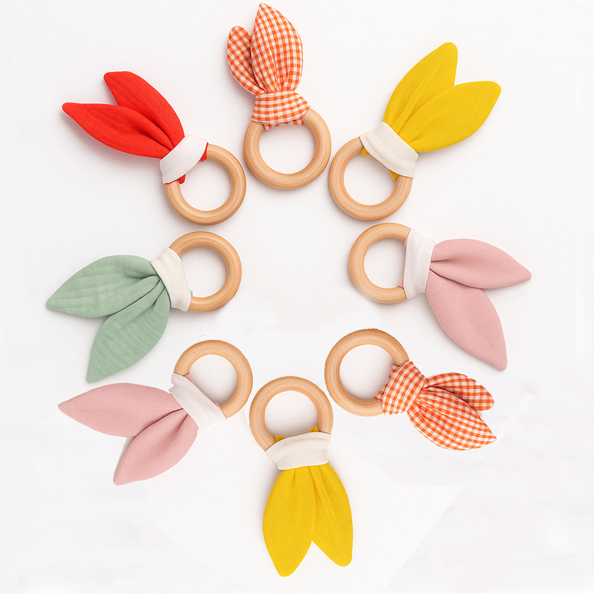 Organic Cotton Teething Ring - Honey