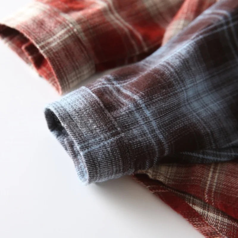 Kids Hooded Plaid Shirt – Long Sleeve Button-Up Jacket