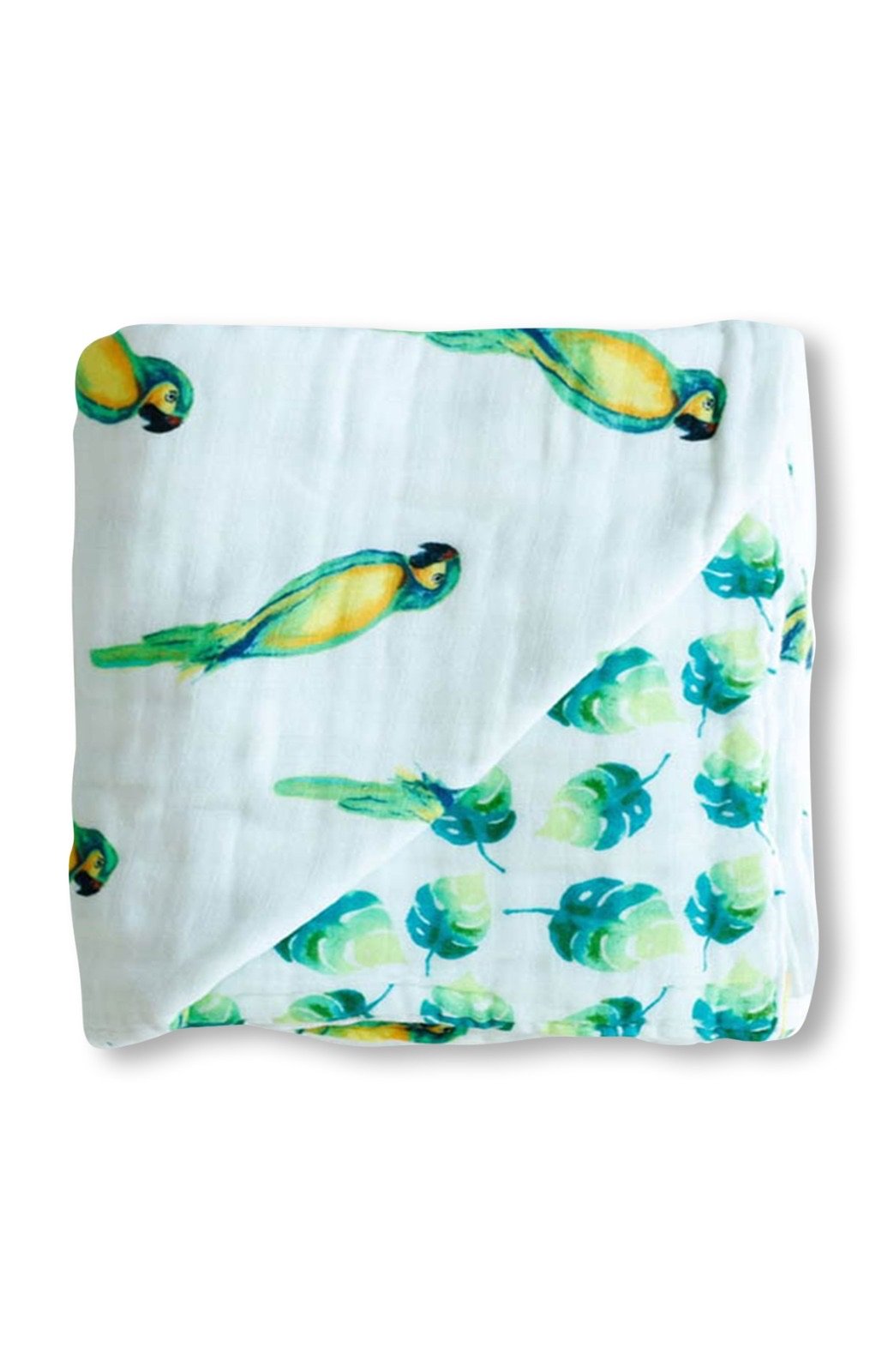Organic Cotton Muslin Blanket - Parrots