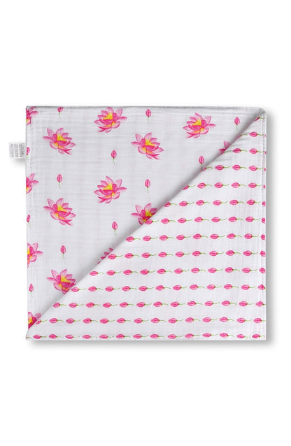 Organic Cotton Muslin Blanket - Lotus