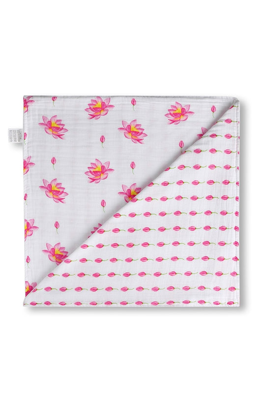 Organic Cotton Muslin Blanket - Lotus
