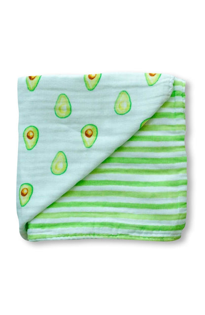 Organic Cotton Muslin Blanket - Avocado