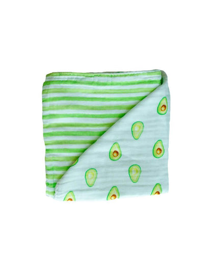 Organic Cotton Muslin Blanket - Avocado