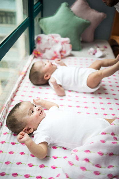 Organic Cotton Muslin Blanket - Lotus