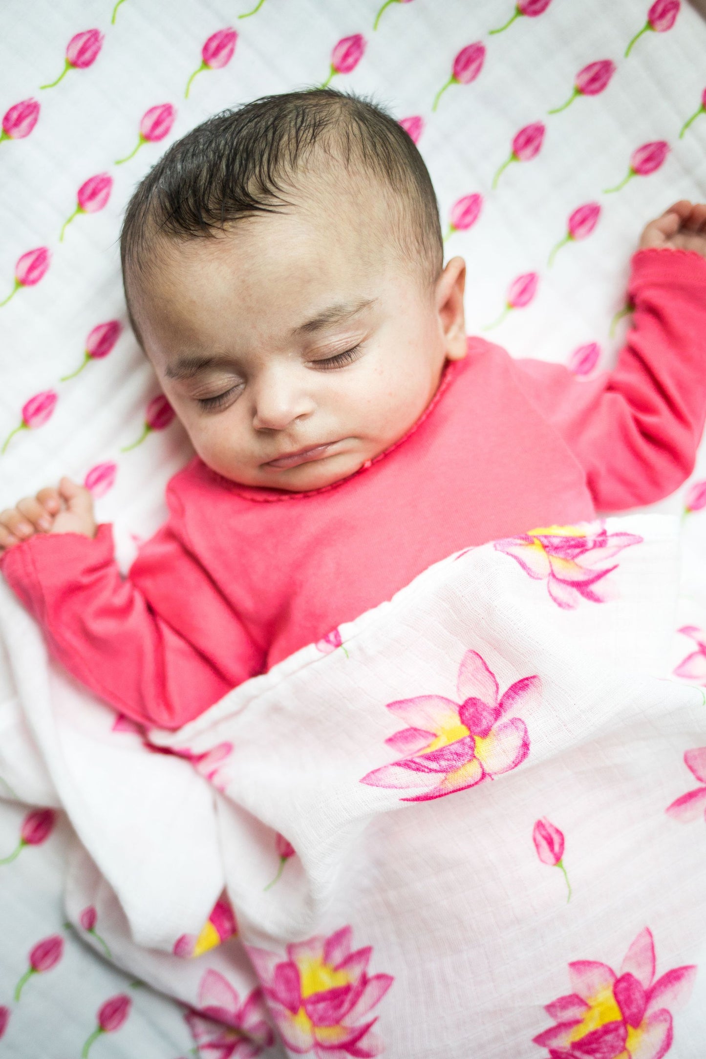 Organic Swaddle Set - Enchanted Garden (Magical Lotus + Flower Bud)