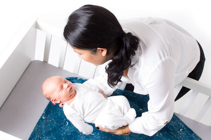 Organic Swaddle Set - Fly Me to the Moon (Starry Night + Hot Air Balloon)