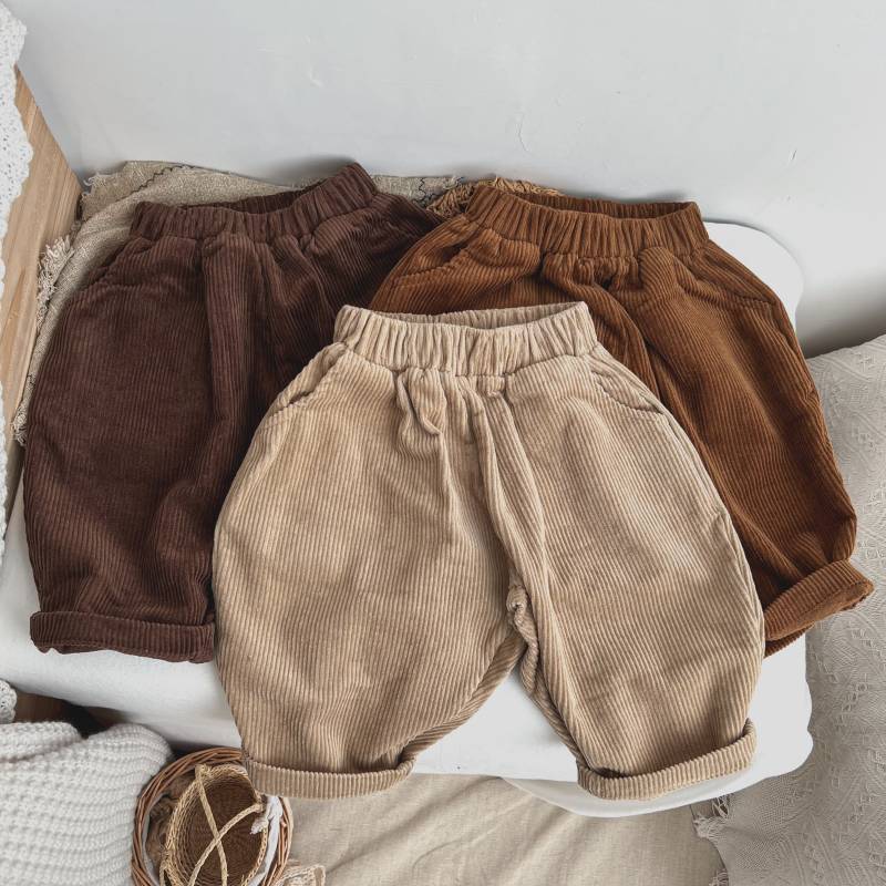 Corduroy Fabric Long Pants for Babies