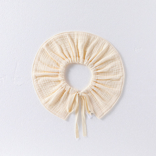 Girls Simple Solid Color Cotton Bib