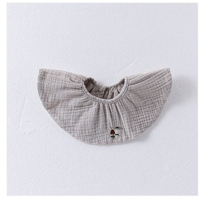 Simple Embroidered Cotton Baby Bib
