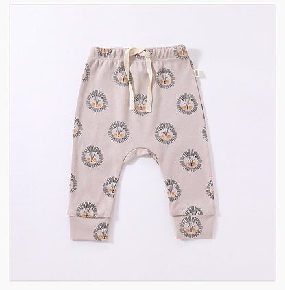 Print Cotton Hoodie and Trousers Set