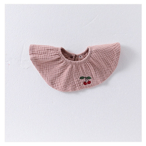 Simple Embroidered Cotton Baby Bib