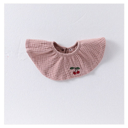 Simple Embroidered Cotton Baby Bib