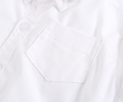 Buttoned Shirt Short Sleeve Onesie
