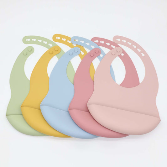 Solid Color Food Grade Silicone Bibs