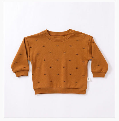 Print Cotton Hoodie and Trousers Set