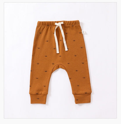 Print Cotton Hoodie and Trousers Set