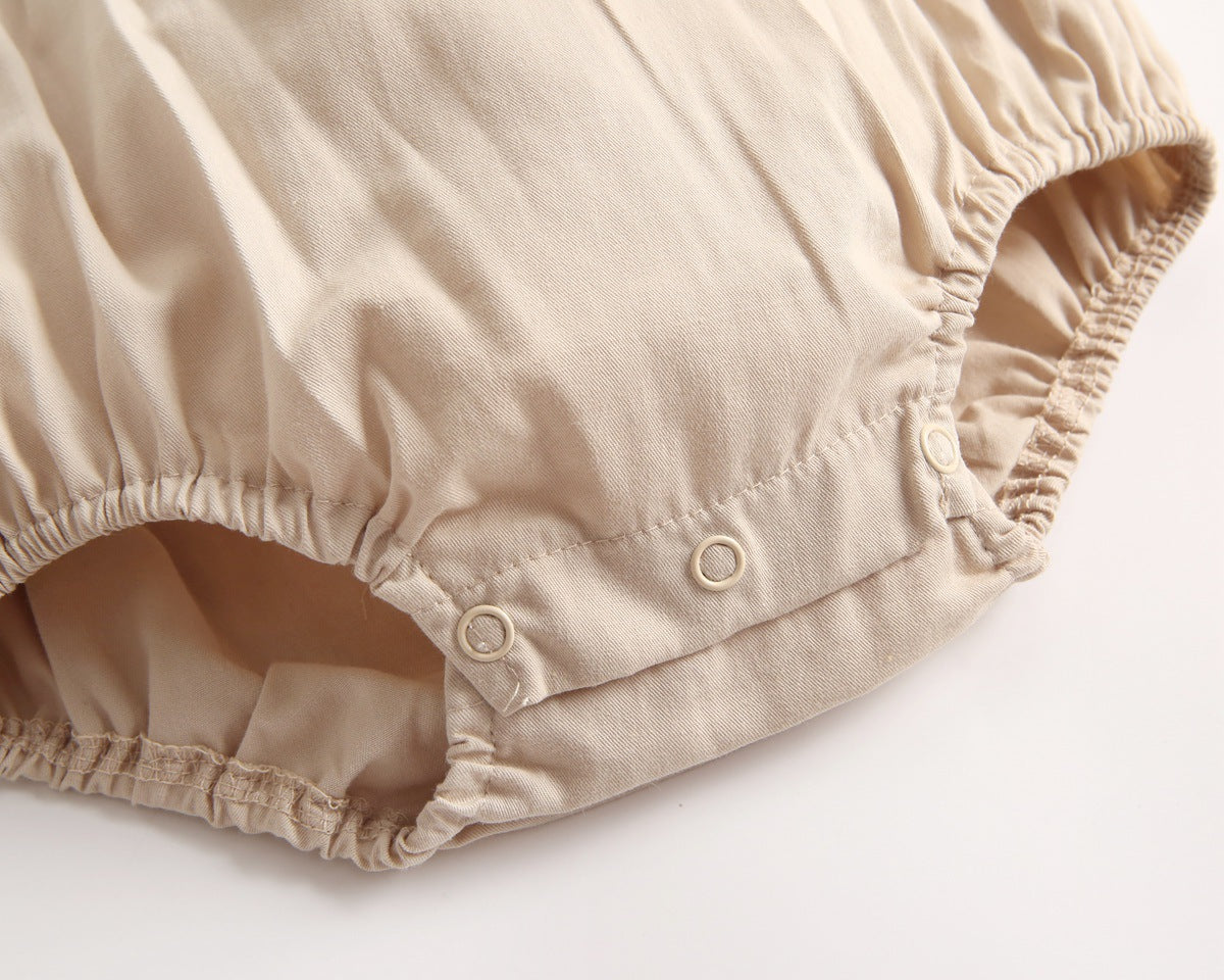 Plaid Lapel Bodysuit Onesie