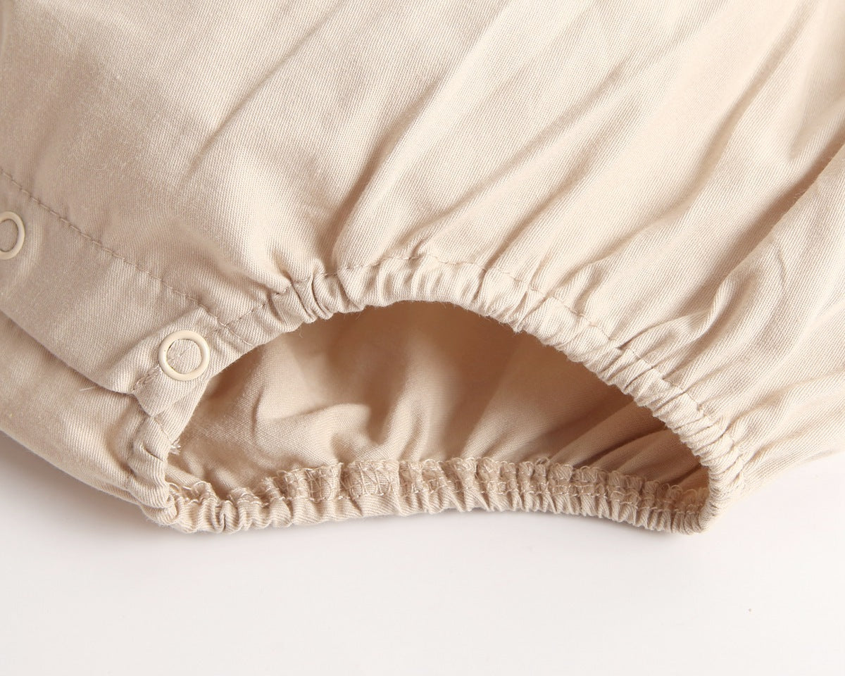 Plaid Lapel Bodysuit Onesie