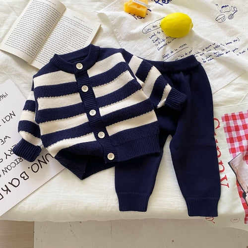 Long Sleeve Striped Shirt & Pant Set
