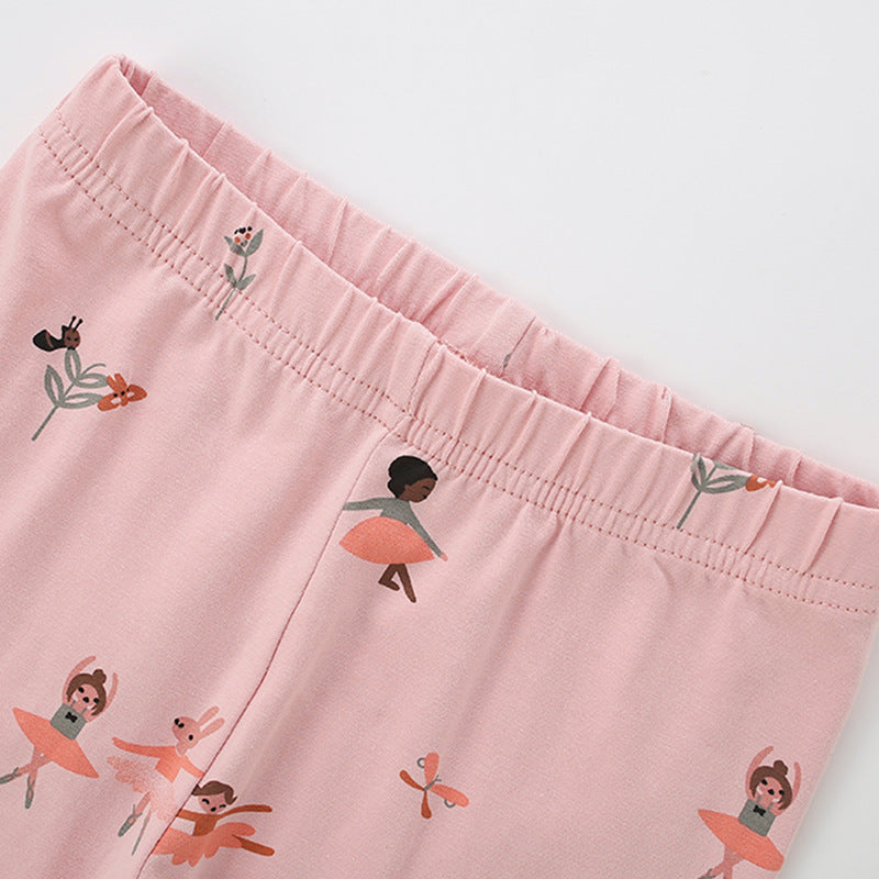 Cartoon Ballet Pattern Pants