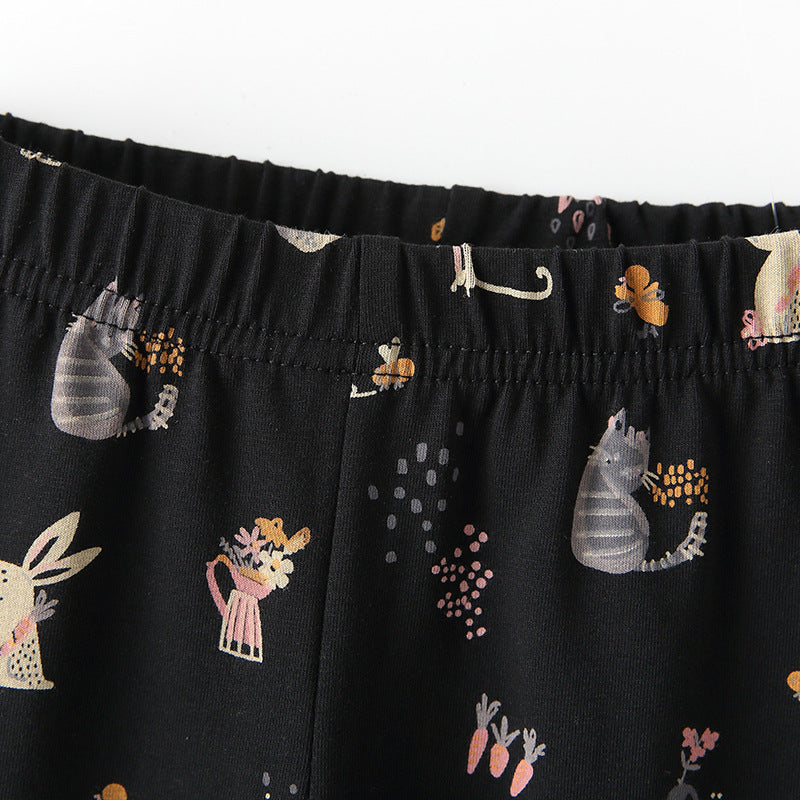 Animals Cartoon Pattern Pants