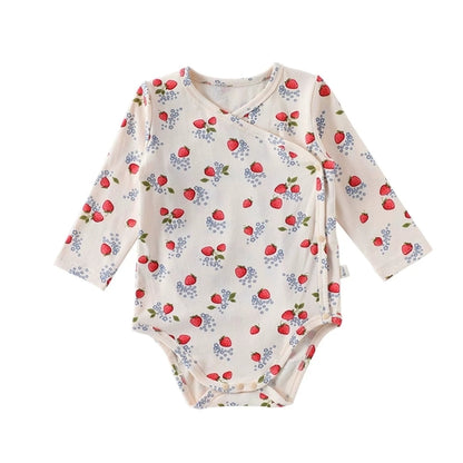 Long Sleeve Fruit Pattern Onesie Set