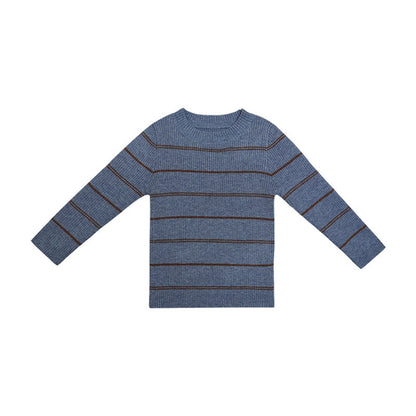 Soft Comfortable Knitted Long Sleeve Striped Top