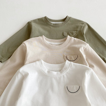 Casual Long Sleeve Crew Neck Top