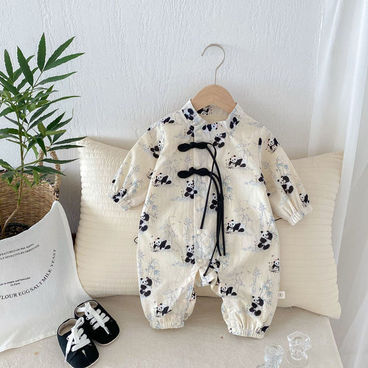 Long Sleeve Panda Kimono Onesie