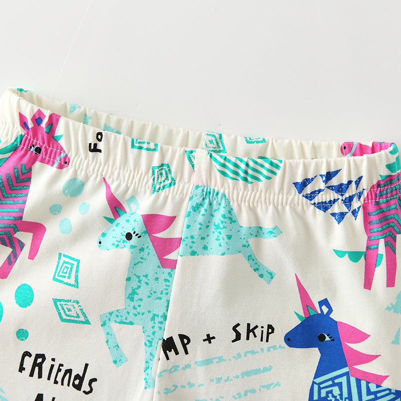 Girls Unicorn Pattern Pants