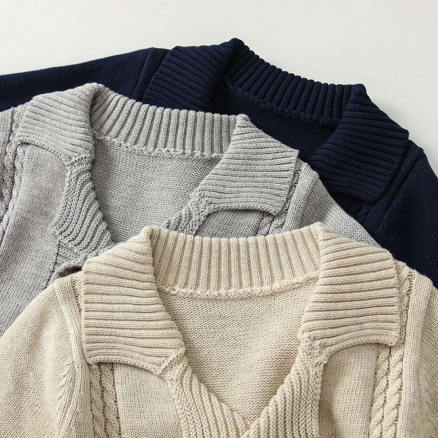 Solid Color Knit Long Sleeve Sweater