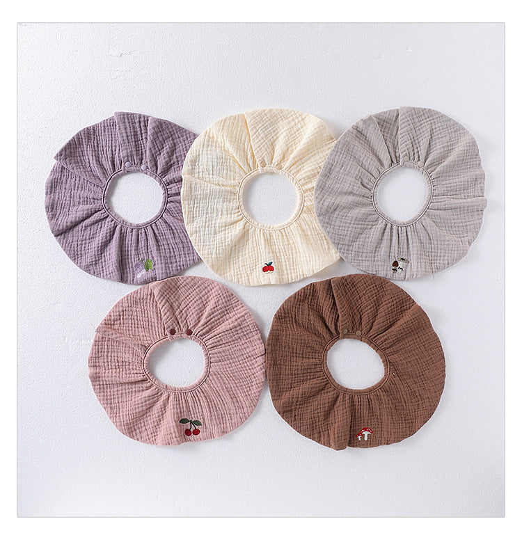 Simple Embroidered Cotton Baby Bib