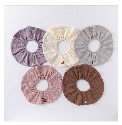 Simple Embroidered Cotton Baby Bib