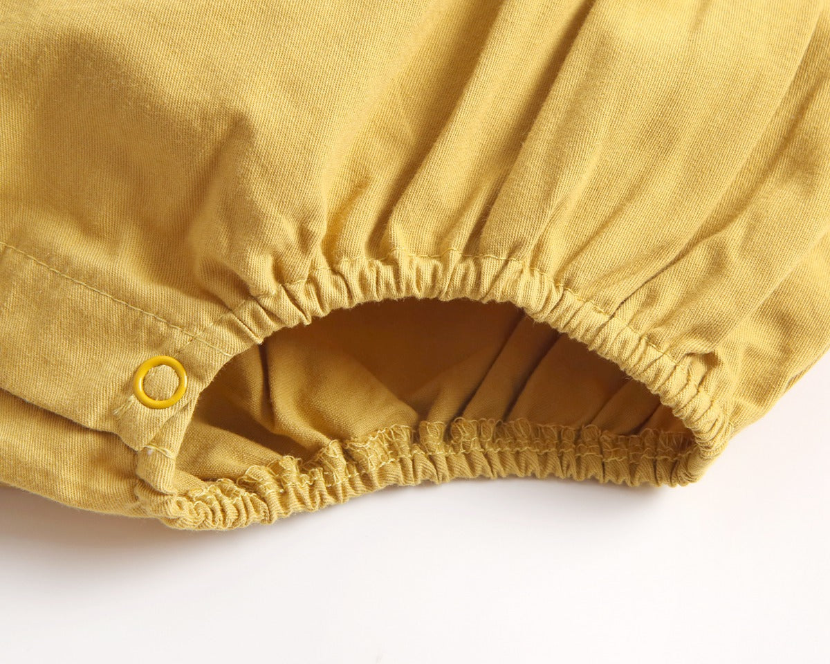 Plaid Lapel Bodysuit Onesie