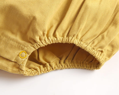 Plaid Lapel Bodysuit Onesie