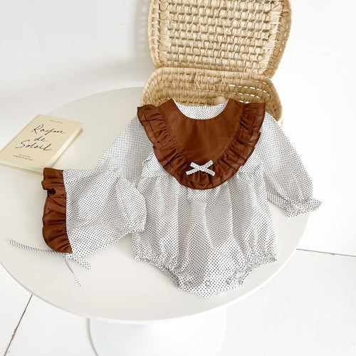 Baby Girl Dot Print Onesie