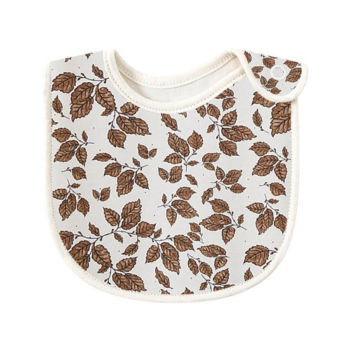 Floral Print Covered Button Design Water Absorbing Bibs