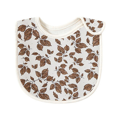 Floral Print Covered Button Design Water Absorbing Bibs