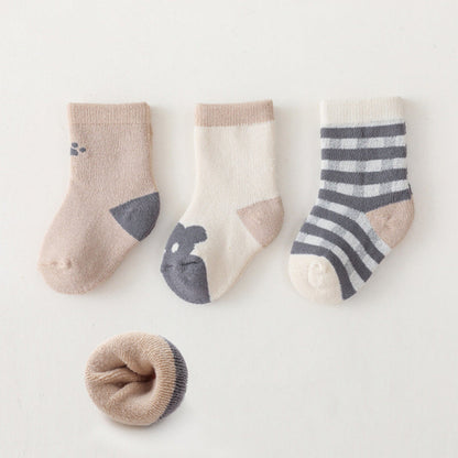Cartoon Print Pattern Thickened Soft Cotton Socks