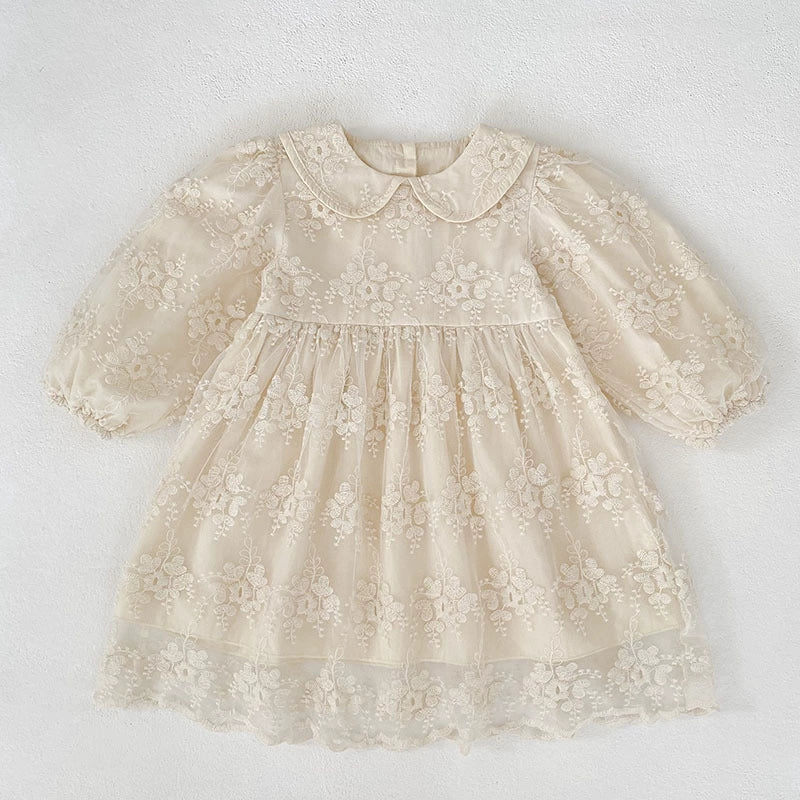 Flower Pattern Long Sleeve Onesies & Dress