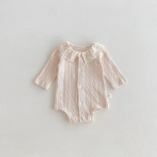 Pañalero de manga larga con estampado de rayas finas