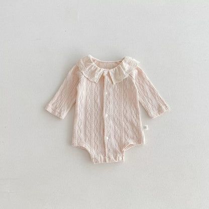 Pañalero de manga larga con estampado de rayas finas