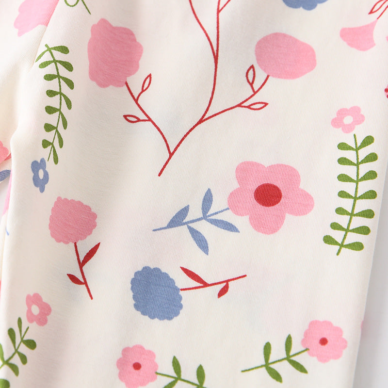 Girls Floral Pattern Pants