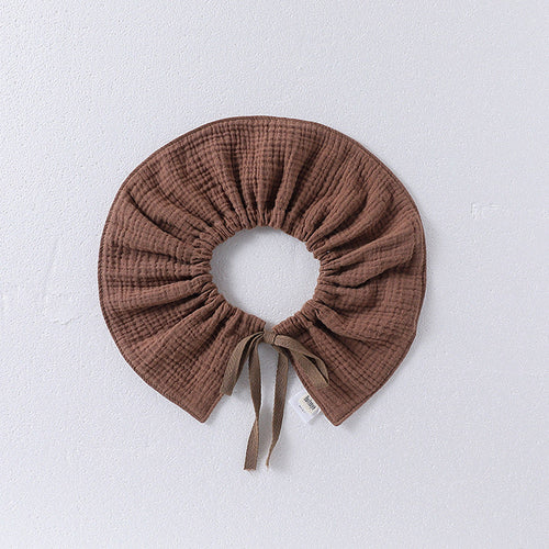 Girls Simple Solid Color Cotton Bib