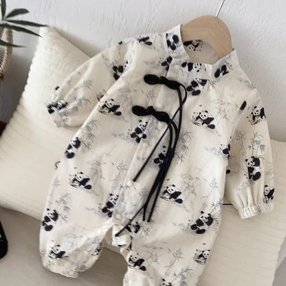 Long Sleeve Panda Kimono Onesie