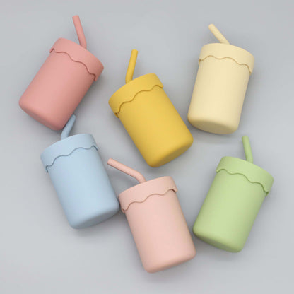 Silicone Straw Water Cup