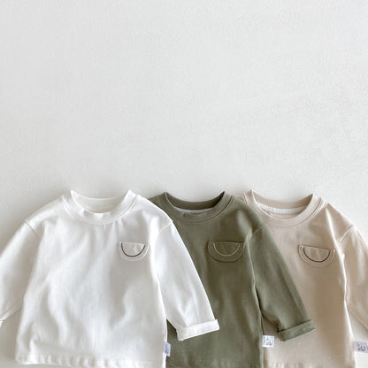 Casual Long Sleeve Crew Neck Top